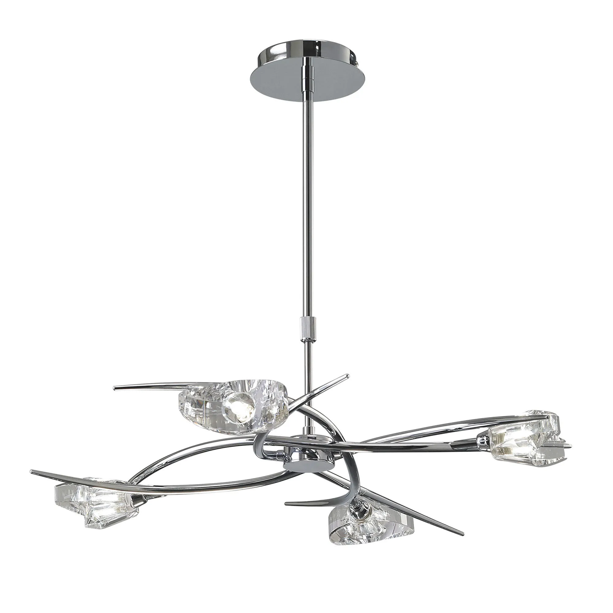 Eclipse Polished Chrome Ceiling Lights Mantra Multi Arm Fittings